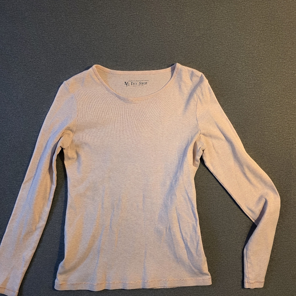 Vs Tee Shop Women's Pink Small Long Sleeve Top Simple #3